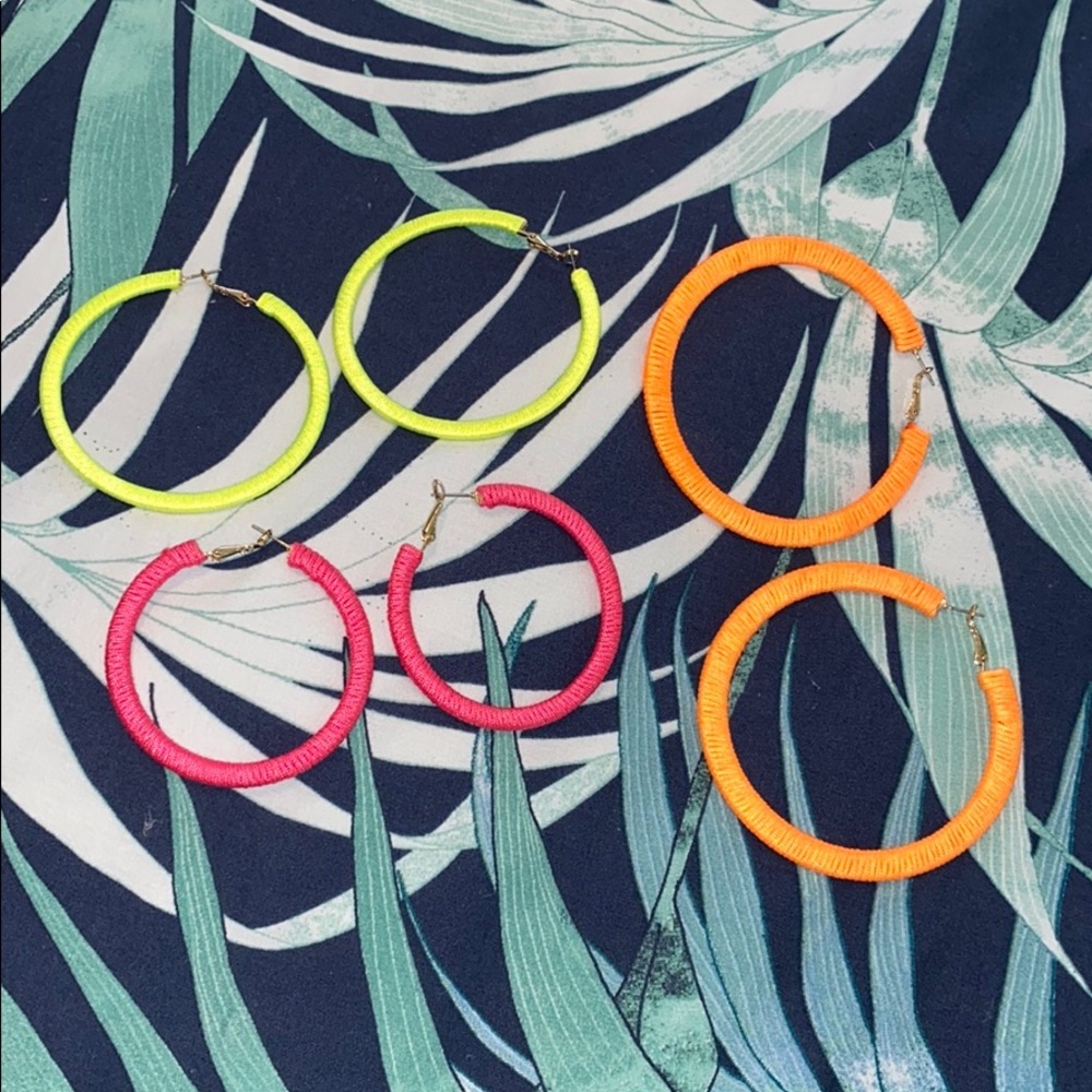 Neon Hoop Earrings